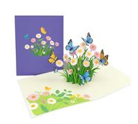 JYNVO Tarjetas de felicitación en 3D, flores y mariposas, tarjetas de regalo de cumpleaños en 3D, tarjetas de felicitación para profesores, tarjetas de felicitación para bodas