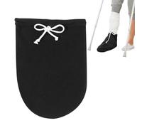 JYNXOR 1 pcs Funda de calcetín fundido para pie, funda de fundición ajustable con cordón ajustable, fundas de algodón para pies cortos, protector de fundición para mujeres y hombres, Lavable (negro)