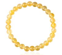 JYNXOR 1 Pezzi Bracciali di perline, Citrino Bracciale, Pietra Naturale di Guarigione Bracciale di Cristallo per Gli Uomini e le Donne Cristallo Stretch Regolabile Ansia Bracciale Gioielli Regali