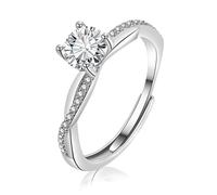 JYNXOR 1 Piezas Anillos Mujer Plata Anillo Anillos Pulgar Ajustable Anillos de Compromiso Alianzas Boda Anillo de Promesa Anillos Mujer Aniversario Anillos Eterno Anillo de Promesa Anillo Plata