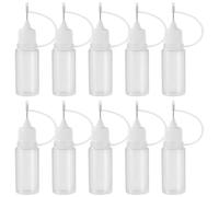 JYNXOR 10 Pcs Applicatore Di Colla, Applicatore Di Precisione, Bottiglie Plastica, Flacone Contagocce, Squeezer Bottle, Applicatore Punta Ago, Bottigliette Con Applicatore Colla (10ml)