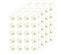 JYNXOR 120 Pcs Pegatinas Corazón Dorado Cierre Sobre 3,5 cm Pegatinas de Sellos de Sobre Pegatinas Autoadhesiva para Sellar para Regalo Bolsa Papel Caja Cumpleaños Navidad