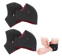 JYNXOR 2 pares Protector de talón de gel de Fascitis plantar, Copa de talón para hombres y mujeres, alivia el dolor del pata, garra de Aquiles seco y agrietado almohadilla de apoyo del garra (negro)