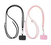 JYNXOR 2 Pcs Cuerda para Móvil Universal, Correa Cordón para Teléfono Móvil Universal Ajustable, Cuerda para el Cuello, Cadena Cruzada, Compatible la Mayoría de Las Fundas de Teléfono, con 2 Parche