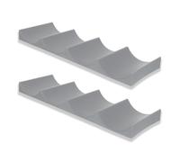 JYNXOR 2 pcs Porta Botellas de Nevera, Estante de Vino de Estilo Europeo, Soportes para Botellas de frigorífico, botellero de plástico, Portabotellas de Nevera Cervez, para Cocina, Gris Oscuro
