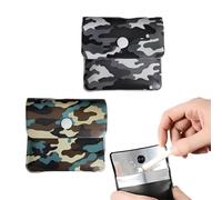 JYNXOR 2 Piezas Ceniceros de Bolsillo, Bolsa de Cenicero Reutilizable Ignífuga EVA Cenicero Inodoro Bolsa Portátil para Cenizas de Cigarrillos para Fumadores Viajes al Aire Libre Hogar-Camuflaje