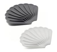 JYNXOR 2 Piezas Jabonera de Silicona con Drenaje, Porta Jabón,Jabonera Esponja, Bandeja para Fregadero,Jaboneras para Pastillas de Jabon, Diseño Antideslizante para Baño, Cocina, Ducha