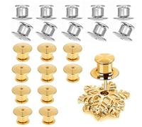 JYNXOR 20 Pcs Pasadores de Bloqueo Metal Cierres de Seguridad Pin Sujetadores Cierres de Repuesto imperdibles broches para Joyería Broches Insignia Etiquetas de Nombres Artesanía DIY(Plata/dorado)