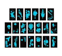 JYNXOR 20 Tatuajes Temporales que Brilla en la Oscuridad - Neón Preppy Fluorescente, Pegatinas para Fiestas y Decoraciones, para Niñas y Adultos