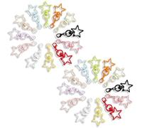 JYNXOR 24 Piezas Mosquetón Llavero Colorido con Cierre de Langosta Giratorio, Cadena Llavero con Cierre de Mosquetón para Bolsas, Llaves, Accesorios de Bricolaje y Manualidades (12 Colores)