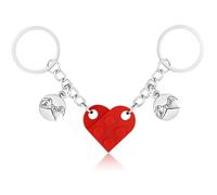 JYNXOR 2pcs Llavero Pareja Corazón Para Novios,Llaveros Personalizados,Regalo De San Valentín Artículos a Juego Para Novio Novia Esposo Esposa Mejor Amigo Cumpleaños Aniversario Regalo De Boda Llavero