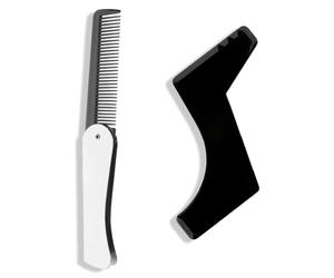 JYNXOR 2Piezas Peine de Barba Plegable, Plantillas para barba, Peine para Pelo Hombre, Peine de Bolsillo Pequeño, Peine de Peluquería Portátil, peine de barba, Peine de Dientes Finos para Salón, Hogar