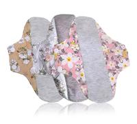 JYNXOR 3 Pcs Compresas Reutilizables, Salvaslip Algodon, Salvaslip Reutilizable Lavable, Salvaslips De Bambú Antibacterianos, Compresas De Noche Lavables Para Flujo Menstrual Abundante, 23 cm