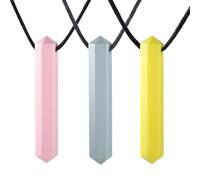 JYNXOR 3 Pcs Masticar Collar, Silicona Collar Mordedor Para Niños, Collar De Masticación Sensorial, Mordedor Autismo, Mordillo, Mordedores Niños Autistas,Juguetes de Mordedores ADHD,SPD,ASD/SD,Autismo