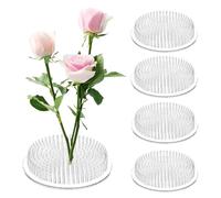 JYNXOR 4 Pcs Ikebana Ranas De Flores Redondas De Plástico Con 3 Ventosas, Soporte Para Arreglos Florales Fijo Herramienta Base De Púas Para Flores Adecuado Para Salón De Té,Floristería,Hogar