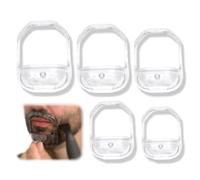 JYNXOR 5 pcs plantillas para barba Goatee, plantilla de afeitar transparente, plantilla para moldear la barba, Plantilla de Afeitado de Perilla, Plantilla Afeitado Cabra, para hombres goatee moustache