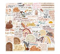 JYNXOR 50 Pcs Aesthetic Stickers, Pegatinas de Citas Inspiradoras, Pegatinas Decorativas para Ordenador Pegatinas de Vinilo Impermeables Para Guitarra, Taza, Botella de Agua, Teléfono Móvil, etc
