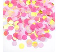 JYNXOR 50g de confeti multicolor, grandes confeti boda pastel multicolor redondo restos de papel en peso para globos, caja de regalo, decoración para cumpleaños, fiestas, confeti, bodas-Oro rosa