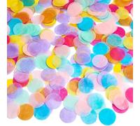 JYNXOR 50g de confeti multicolor, grandes confeti boda pastel multicolor redondo restos de papel en peso para globos, caja de regalo, decoración para cumpleaños, fiestas, confeti, bodas-Multicolor