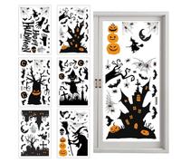 JYNXOR 6 Folios Pegatinas de Ventanas y Puertas de Halloween - Decorativas para Cristal Con Impresión a Doble Cara - para Casa, Tienda, Bar, Cafetería