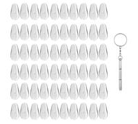 JYNXOR Almohadillas Gafas Nariz,30 Pares de Almohadillas Nasales, Almohadillas Antideslizantes Suave de Narizs Transparente,Viene con Un Pequeño Destornillador