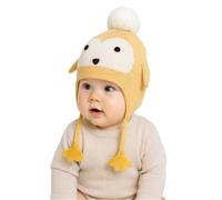 JYNXOR Caliente Earflap Bebé Beanie Chica Niño Invierno Beanie Muy Pequeño Lindo Pom Pom Sombrero Con Vellón Gorra Bebe Con Forro Polar y Pompones Gorro Bebe Recien Nacido Adorable Diseño De Pingüino