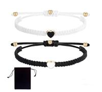 JYNXOR Pulsera Para Parejas Regalos Pareja Pulsera Hilo del Destino Regalos para Aniversario de Pareja Pulseras de Protección de la Suerte Para Novio Novia Cumpleaños San Valentín para Mujer y Hombre