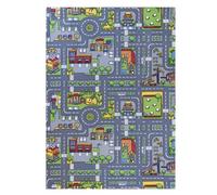 JynxtoyZeal Alfombra de Calles de la Ciudad Alfombra Rectangular Antideslizante Alfombras Suave y Acogedora Alfombras de Terciopelo de Cristal para Decoración y el Juego en Habitación de los Niños
