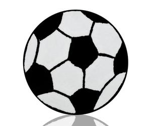 JynxtoyZeal Alfombra de Fútbol, Alfombra de Fútbol Redonda Antideslizante, para Habitación de Niños, Dormitorio, Sala de Estar(60× 60cm)