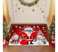 JynxtoyZeal Alfombra de Navidad, Navidad Felpudo, Felpudo Entrada Casa 40x60 cm, Alfombras de Decoración de Navidad, para el Pasillo, el Salón, el Baño, la Cocina