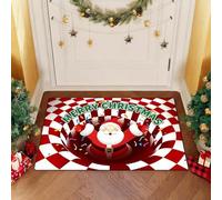 JynxtoyZeal Alfombra de Navidad, Navidad Felpudo, Felpudo Entrada Casa 40x60 cm, Alfombras de Decoración de Navidad, para el Pasillo, el Salón, el Baño, la Cocina
