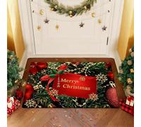 JynxtoyZeal Alfombra de Navidad, Navidad Felpudo, Felpudo Entrada Casa 40x60 cm, Alfombras de Decoración de Navidad, para el Pasillo, el Salón, el Baño, la Cocina