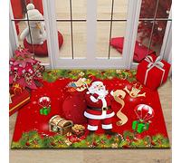 JynxtoyZeal Alfombra de Navidad, Navidad Felpudo, Felpudo Entrada Casa 40x60 cm, Alfombras de Decoración de Navidad, para el Pasillo, el Salón, el Baño, la Cocina