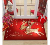 JynxtoyZeal Alfombra de Navidad, Navidad Felpudo, Felpudo Entrada Casa 40x60 cm, Alfombras de Decoración de Navidad, para el Pasillo, el Salón, el Baño, la Cocina
