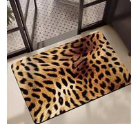 JynxtoyZeal Estampado De Leopardo Antideslizante Alfombra, Habitacion Alfombra de Sala de Estar, Colchoneta de Puerta Antideslizante para Puerta Interior(40×60cm
