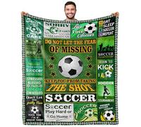 JynxtoyZeal Mantas Impresas en Fútbol,Mantas de Franela de Fútbol,Manta de Lana de Fútbo,Manta de Animación de Dibujos Animados,Muy Adecuadas para Familias,Dormitorios(100 × 130 cm)