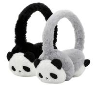 JynxtoyZeal Orejeras de Invierno para Niños,2pcs Diseño de Estilo de Panda,Para Actividades Aire Libre En Invierno Correr Esquiar Senderismo