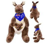 JynxtoyZeal Peluche Esponjoso Canguro, Animales de Peluche, Kangaroo de Peluche, Juguetes de Canguro para Madres e Hijos, Kangaroo de Juguete