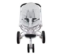 JYOKO KIDS Colchoneta de Algodón para silla de paseo compatible con Stokke Quinny Moodd y Cybex (White Star)