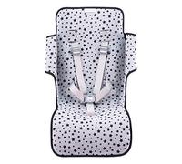 JYOKO KIDS Colchoneta para silla de paseo Compatible con Maclaren Quest, Techno, Triumph, XT, 100% Algodón (Black Star)
