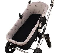 JYOKO Kids Funda Cubre Capazo Universal de Algodón Orgánico para Capazos Bugaboo, Inglesina y Otros Modelos Similares, Protector Lavable, Giraffe