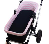 JYOKO Kids Funda Cubre Capazo Universal de Algodón Orgánico para Capazos Bugaboo, Inglesina y Otros Modelos Similares, Protector Lavable, Pink Island
