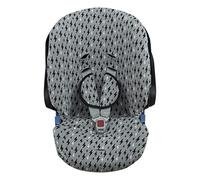 JYOKO Kids Funda de Algodón para Silla de Coche Compatible con Cybex Aton Cloud- Q-M-2-4-5 (ATON 2, Black Rayo)