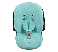 JYOKO Kids Funda de Algodón para Silla de Coche Compatible con Cybex Aton Cloud- Q-M-2-4-5 (ATON 2, Mint Sparkles)