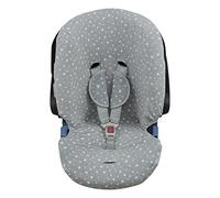 JYOKO KIDS Funda de Algodón para silla de coche Compatible con Cybex Aton Cloud- Q-M-2-4-5 (ATON 2, White Star