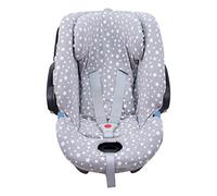 JYOKO Kids Funda de Algodón para Silla de Coche Compatible con Cybex Aton Cloud- Q-M-2-4-5 (ATON 4, White Star)