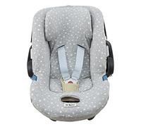 JYOKO Kids Funda de Algodón para Silla de Coche Compatible con Cybex Aton Cloud- Q-M-2-4-5 (ATON 5, White Star)