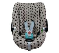 JYOKO KIDS Funda de Algodón para silla de coche Compatible con Cybex Aton Cloud- Q-M-2-4-5 (ATON Q, Dark Sky)