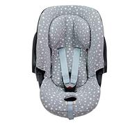 JYOKO KIDS Funda de Algodón para silla de coche Compatible con Cybex Aton Cloud- Q-M-2-4-5 (CLOUD Q-M, White Star)