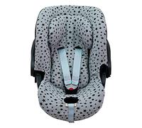 JYOKO KIDS Funda de Algodón para silla de coche Compatible con Cybex Aton Cloud- Q-M-2-4-5 (CLOUD Q-M, Black Star)